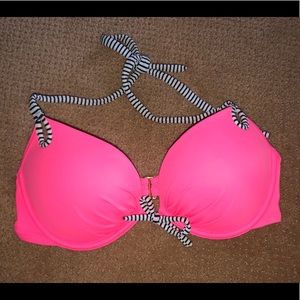 Hot pink victoria secret push up bikini top